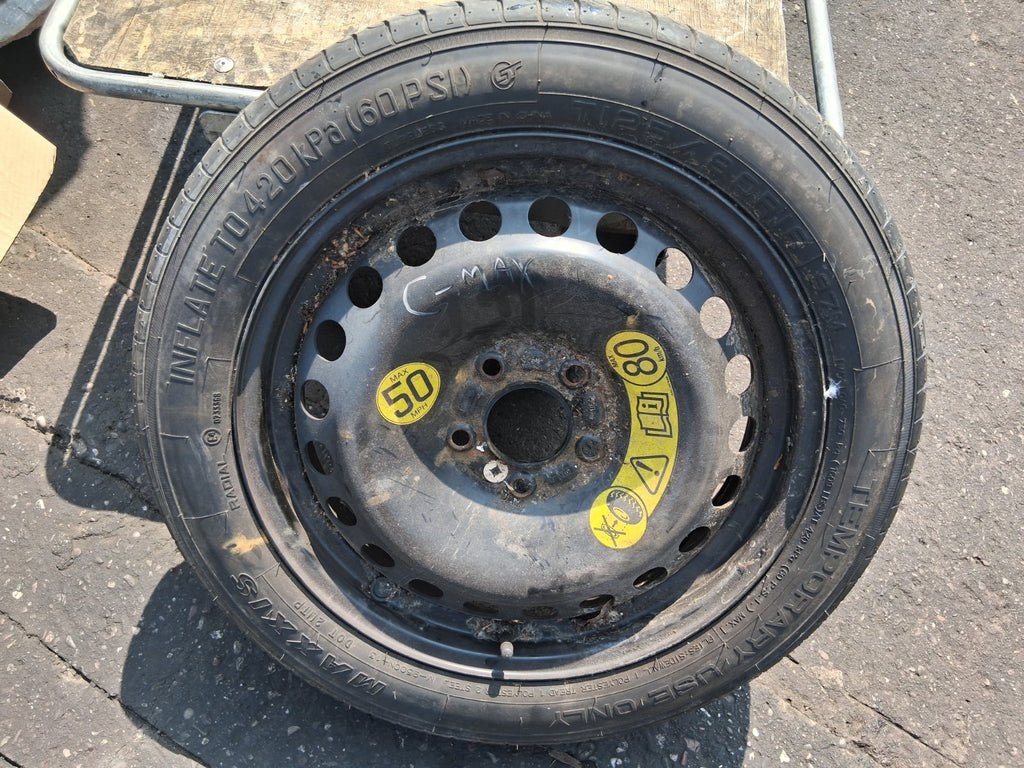 2016 FORD C MAX MK2 16 INCH SPACE SAVER SPARE WHEEL WITH TYRE 125/80R16