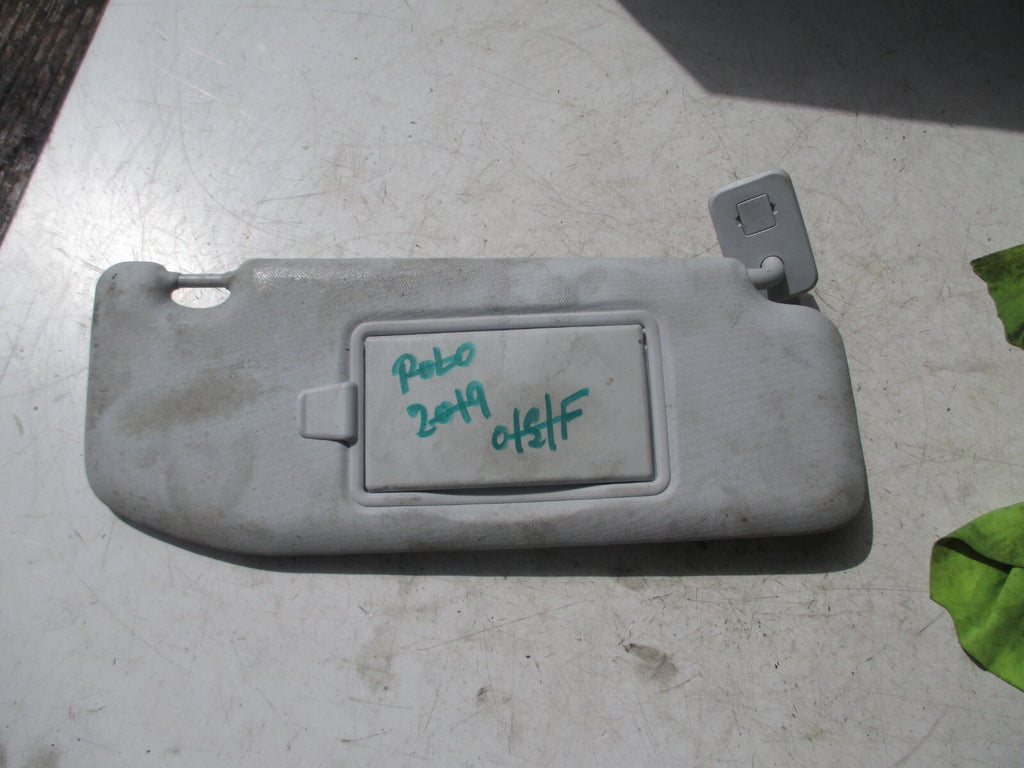 PEUGEOT 208 2016 OSF DRIVER SIDE FRONT SUN VISOR SHADE GREY