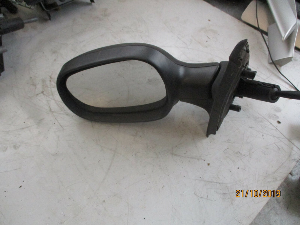 RENAULT CLIO MK2 NS PASSENGER SIDE MANUAL DOOR WING MIRROR BLACK