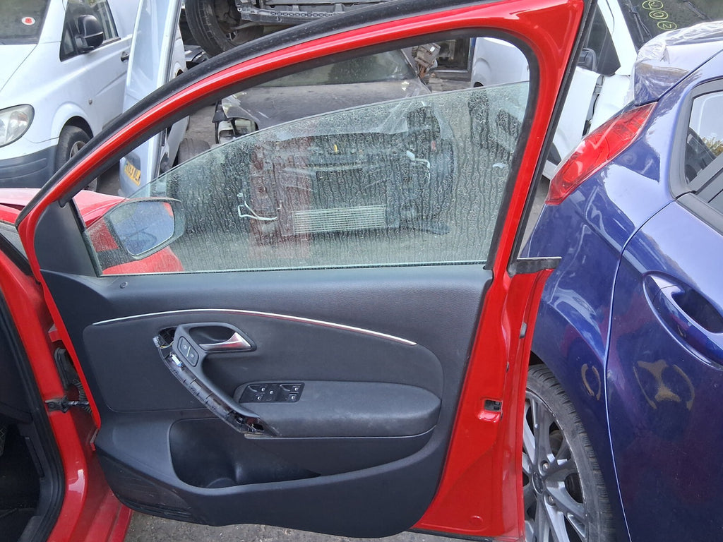 2017 VW VOLKSWAGEN POLO MK5 OSF DRIVER SIDE FRONT RIGHT BARE DOOR FLASH RED LP3G