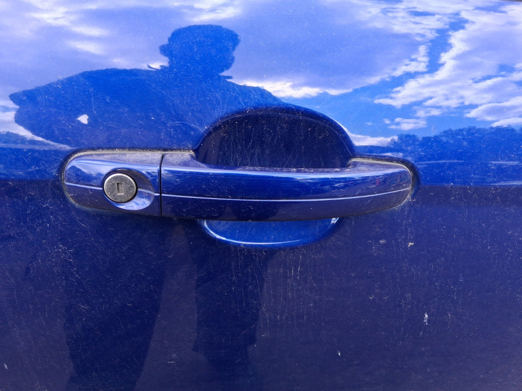 2015 FORD FOCUS MK3 HATCHBACK OSF DRIVER SIDE FRONT DOOR HANDLE DEEP BLUE MET HF