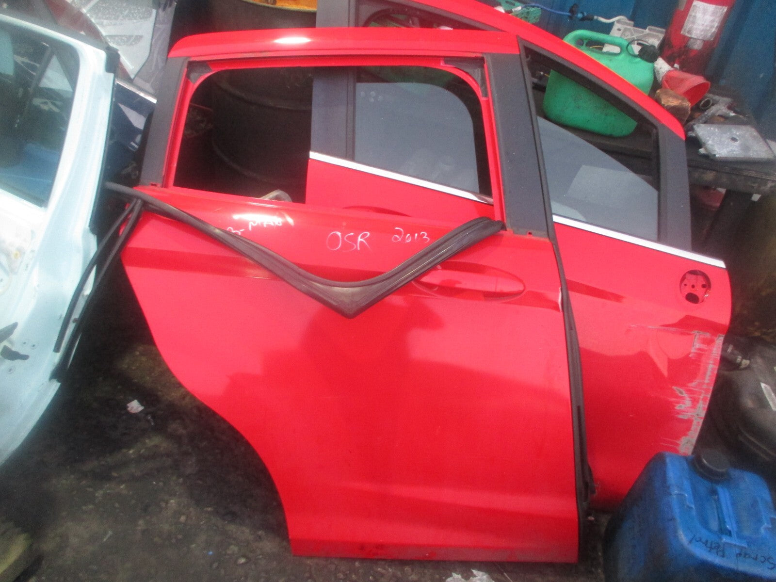 FORD B MAX 2013 OSR DRIVER SIDE REAR BARE DOOR RED RACE