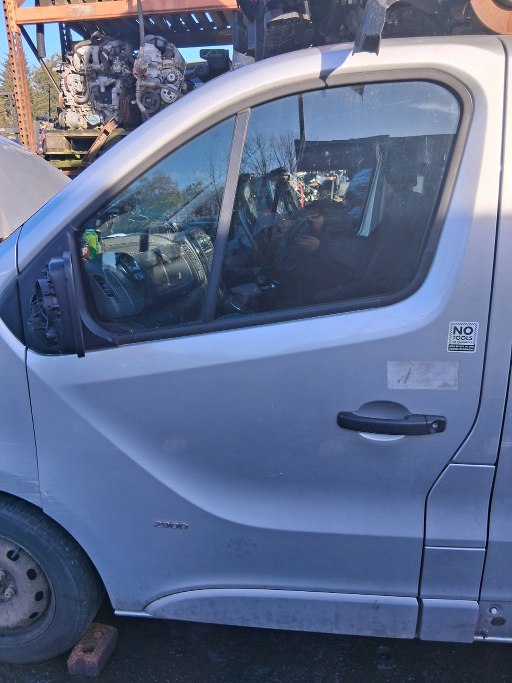 2017 VAUXHALL VIVARO MK2 NSF PASSENGER SIDE FRONT LEFT BARE DOOR SILVER L193
