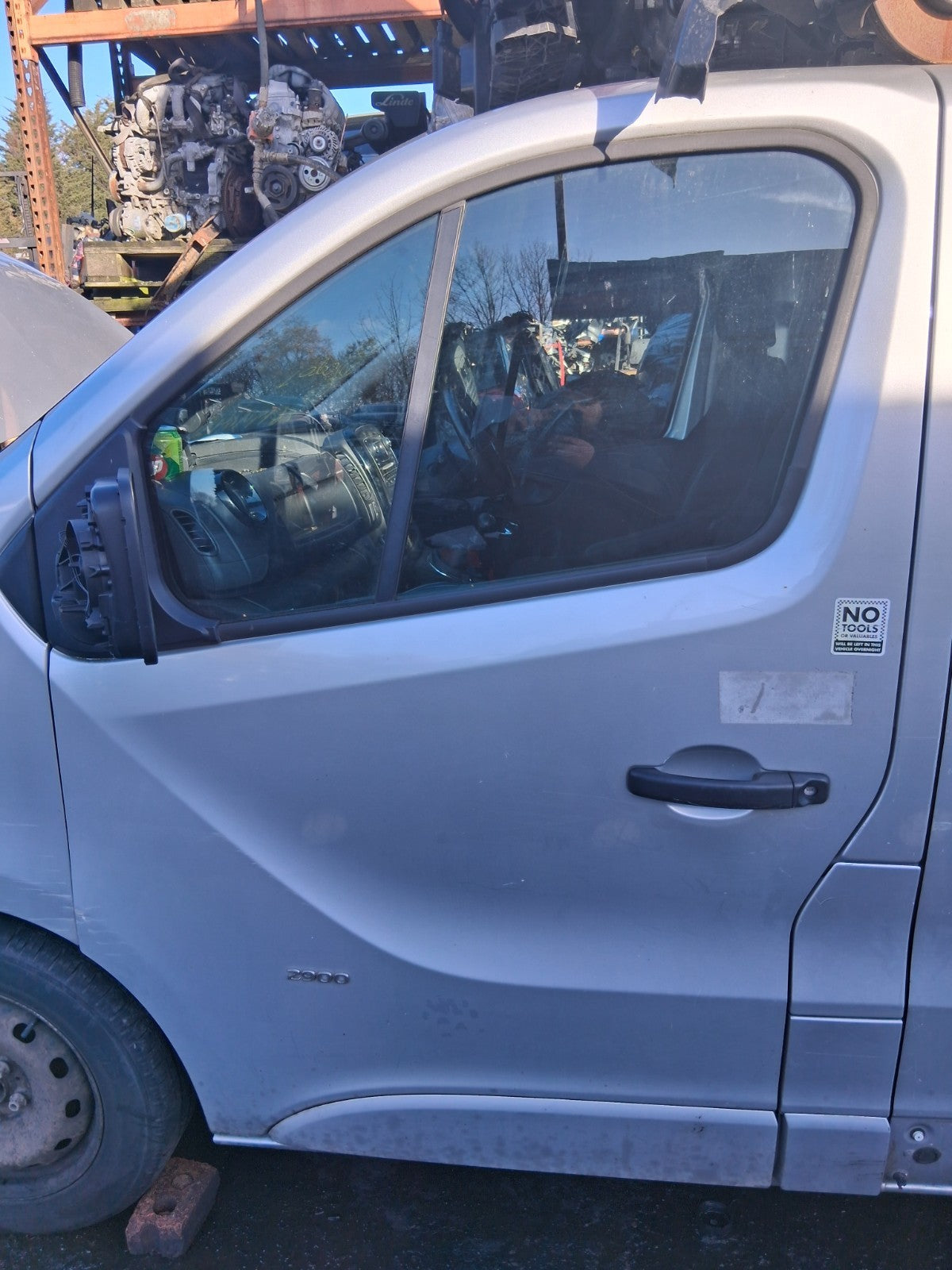 2017 VAUXHALL VIVARO MK2 NSF PASSENGER SIDE FRONT LEFT BARE DOOR SILVER L193