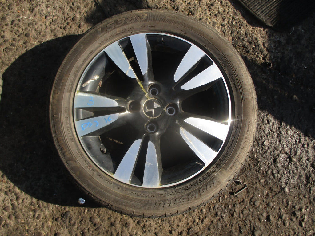 2016 CITROEN DS3 16 INCH ALLOY WHEEL WITH TYRE 195/55ZR16 REF 3