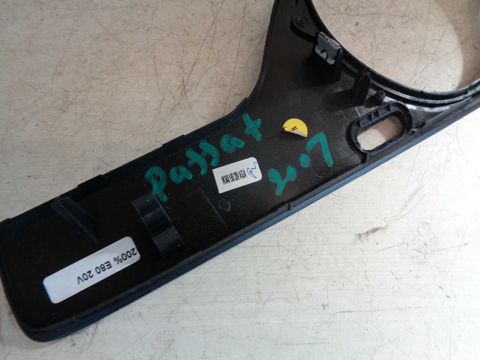 VW VOLKSWAGEN PASSAT B6 2007 DASHBOARD INSTRUMENT CLUSTER TRIM 3C2858335