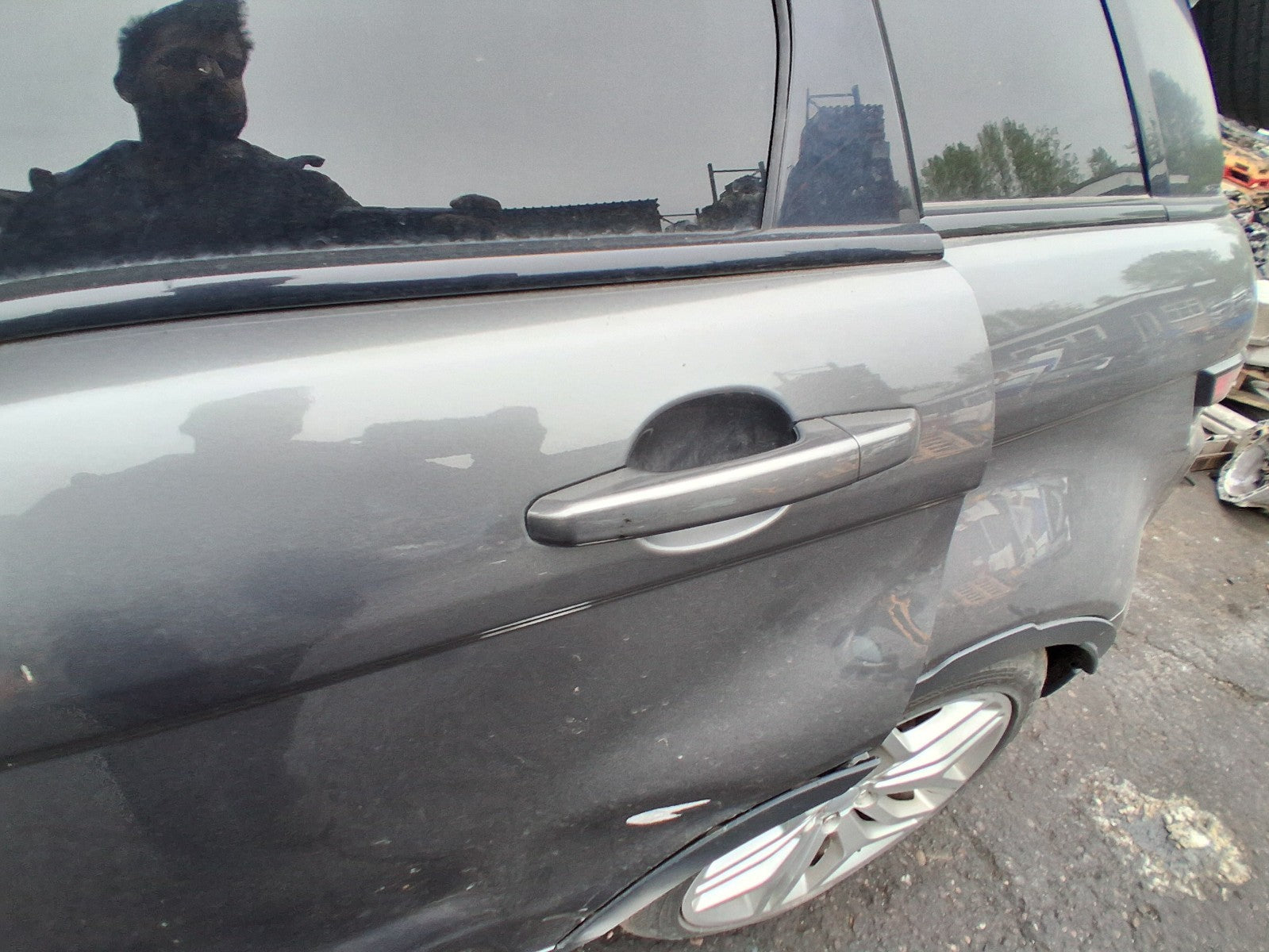 2016 RANGE ROVER EVOQUE L538 NS PASSENGER REAR EXTERIOR DOOR HANDLE GREY LRC 863
