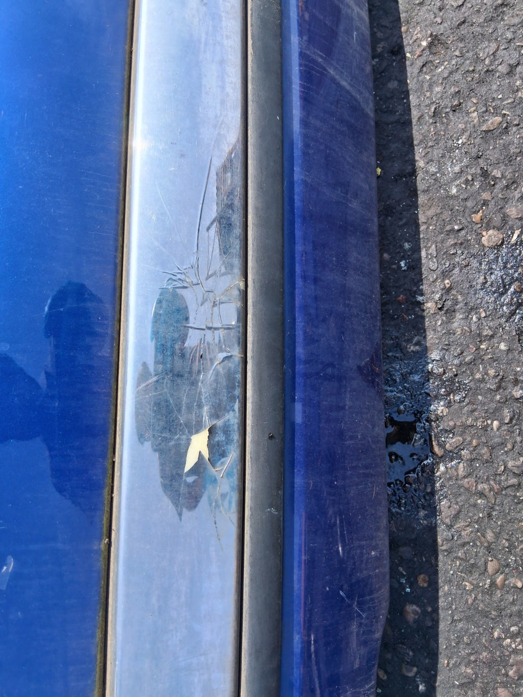 2010 FIAT 500 LOUNGE MK1 COMPLETE REAR BUMPER BLUE MAGNETICO 599/A