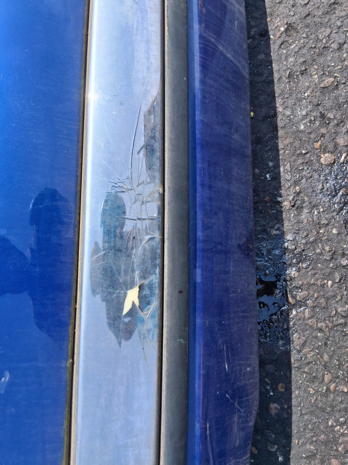 2010 FIAT 500 LOUNGE MK1 COMPLETE REAR BUMPER BLUE MAGNETICO 599/A