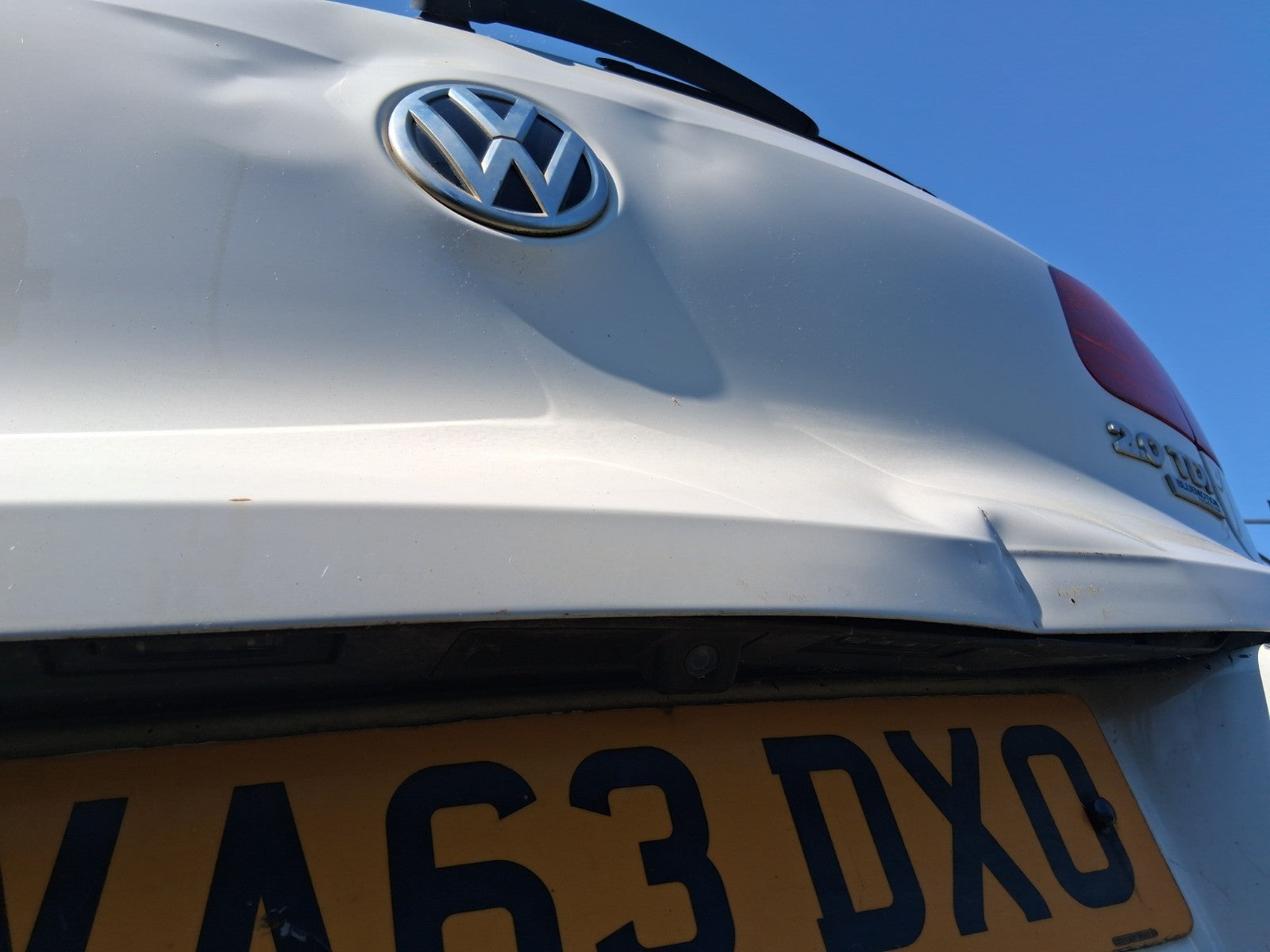 2013 VW VOLKSWAGEN TIGUAN FACELIFT REAR BARE TAILGATE BOOTLID PURE WHITE LC9A