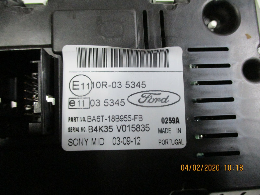 FORD FIESTA MK7 2012 RADIO STEREO CLOCK LCD DISPLAY SCREEN UNIT BA6T-18B955-FB