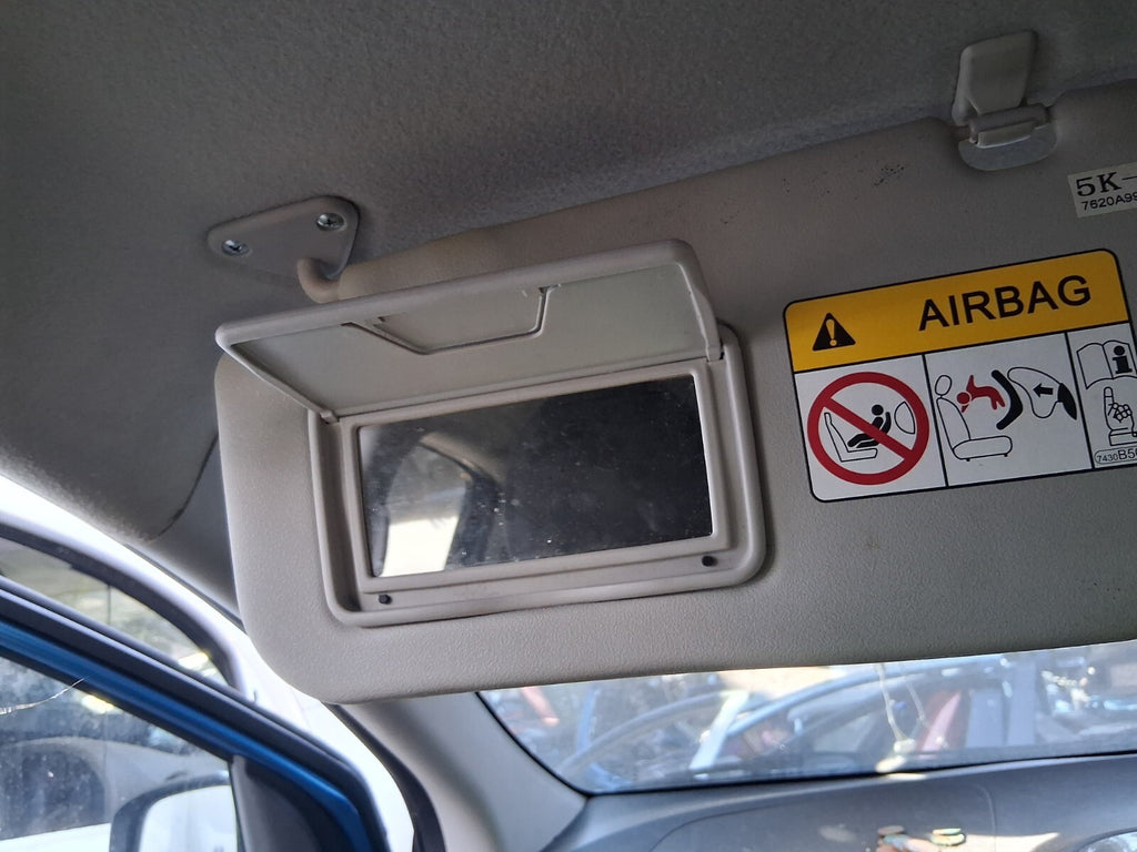 2016 MITSUBISHI MIRAGE MK6 NSF PASSENGER SIDE LEFT FRONT INTERIOR SUN VISOR