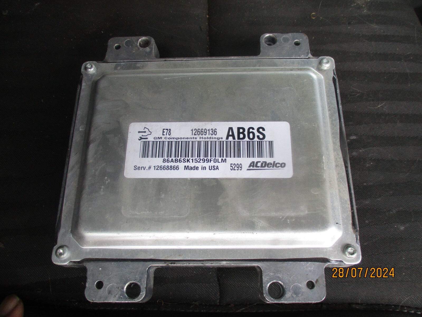 VAUXHALL ZAFIRA C 2016 1.4 PETROL ECU ENGINE CONTROL MODULE 12669136