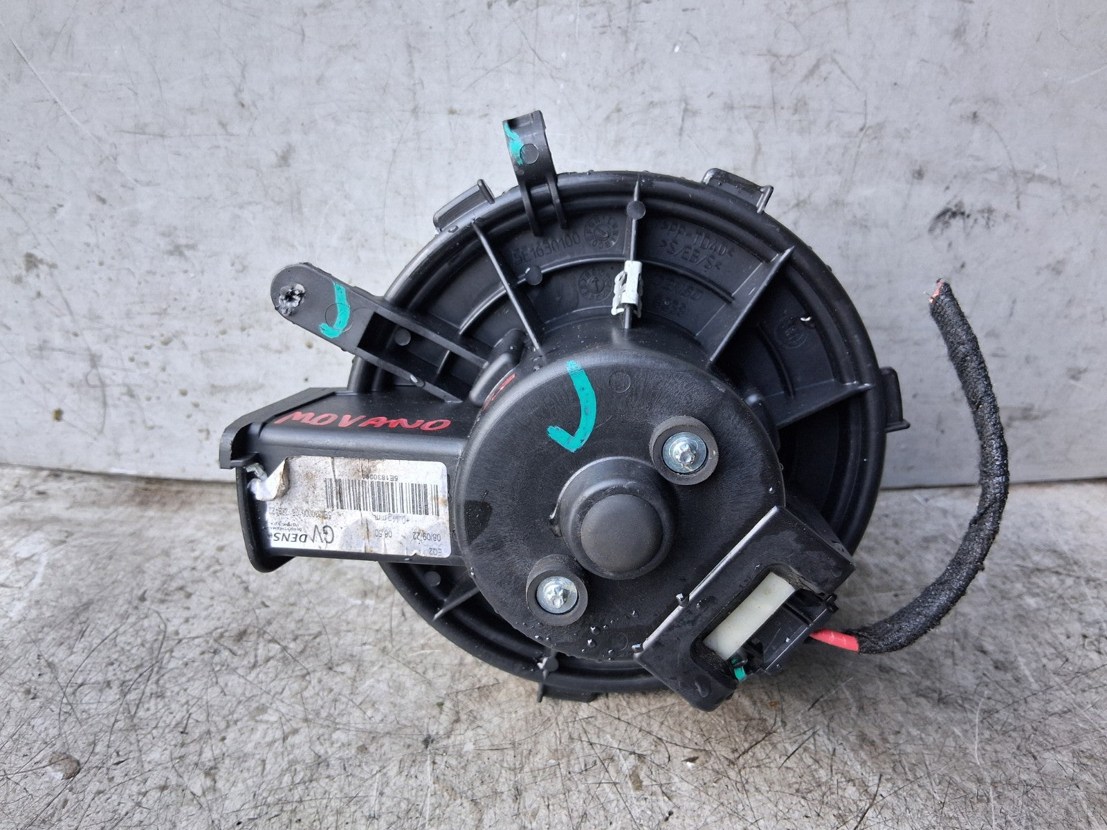 2023 VAUXHALL MOVANO C MK3 HEATER BLOWER MOTOR FAN 5E1630100