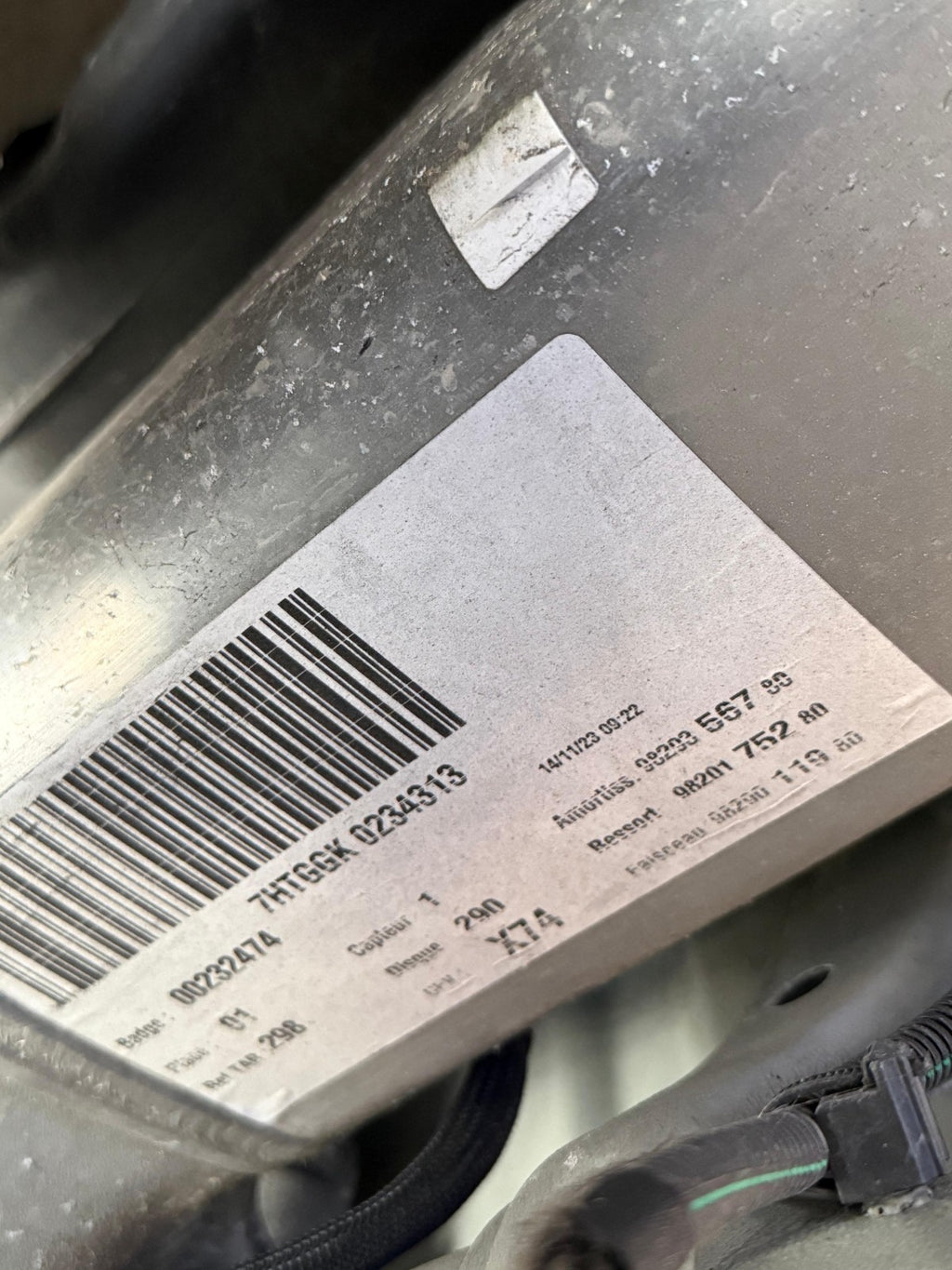 2024 DS AUTOMOBILES DS 7 1.5 DIESEL REAR BARE SUB FRAME 9829356780