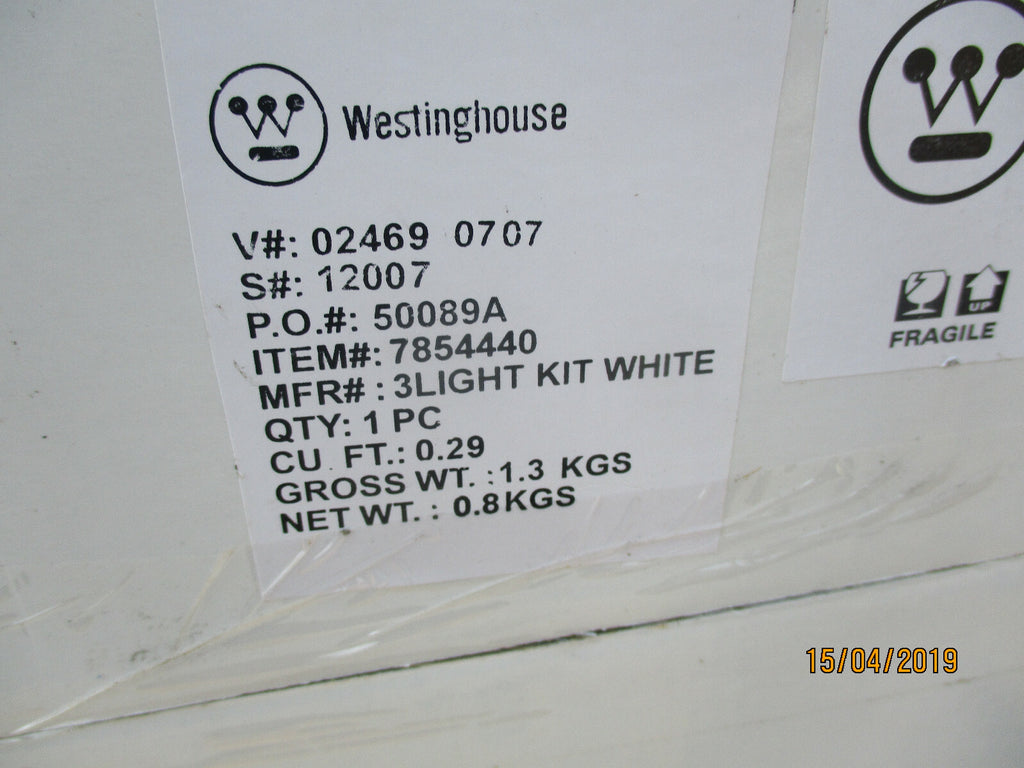 LIGHT ADD ON FOR WESTINGHOUSE DESIGN & COMBINE CEILING FAN IN WHITE NO FAN