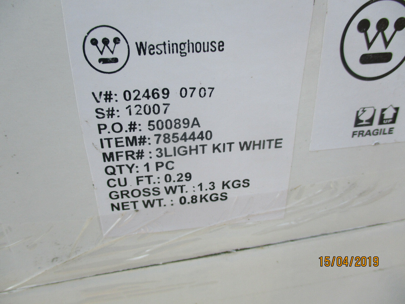 LIGHT ADD ON FOR WESTINGHOUSE DESIGN & COMBINE CEILING FAN IN WHITE NO FAN