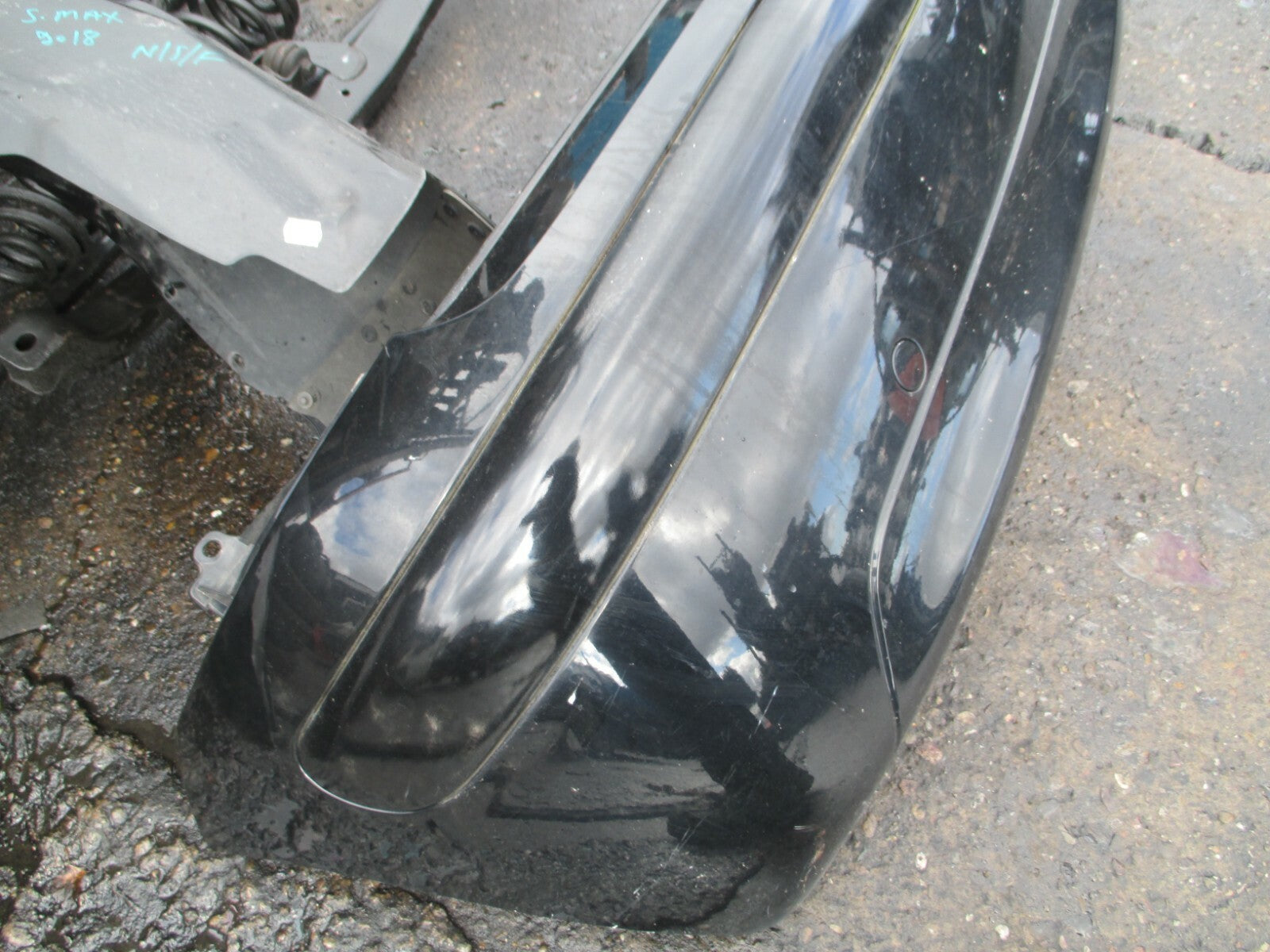 CITROEN C3 2006 COMPLETE REAR BACK BLACK PLASTIC GLOSS BLACK BUMPER