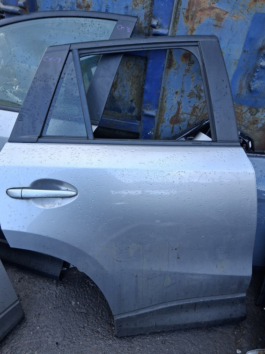 2013 MAZDA CX 5 MK1 OSR DRIVER SIDE REAR RIGHT BARE DOOR LIQUID SILVER P38