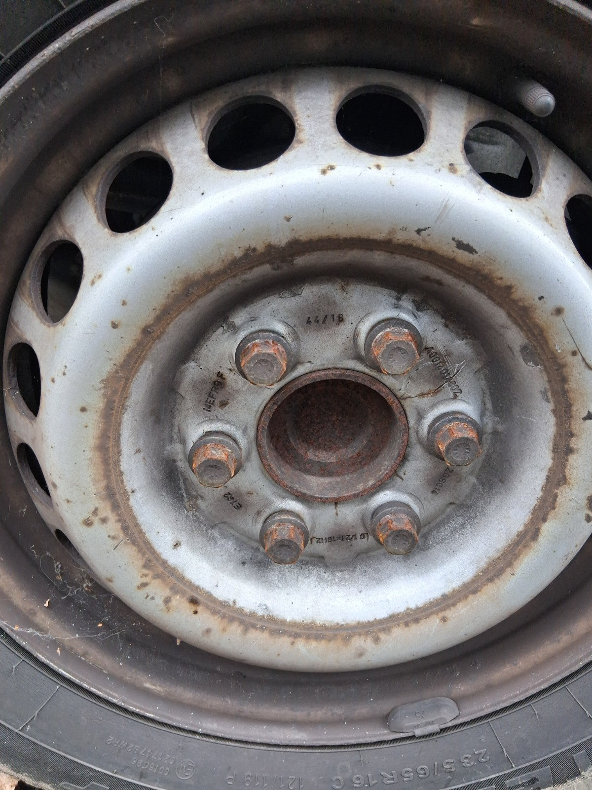 2016 MERCEDES SPRINTER MK2 W906 16 INCH STEEL WHEEL WITH TYRE 235/65R16