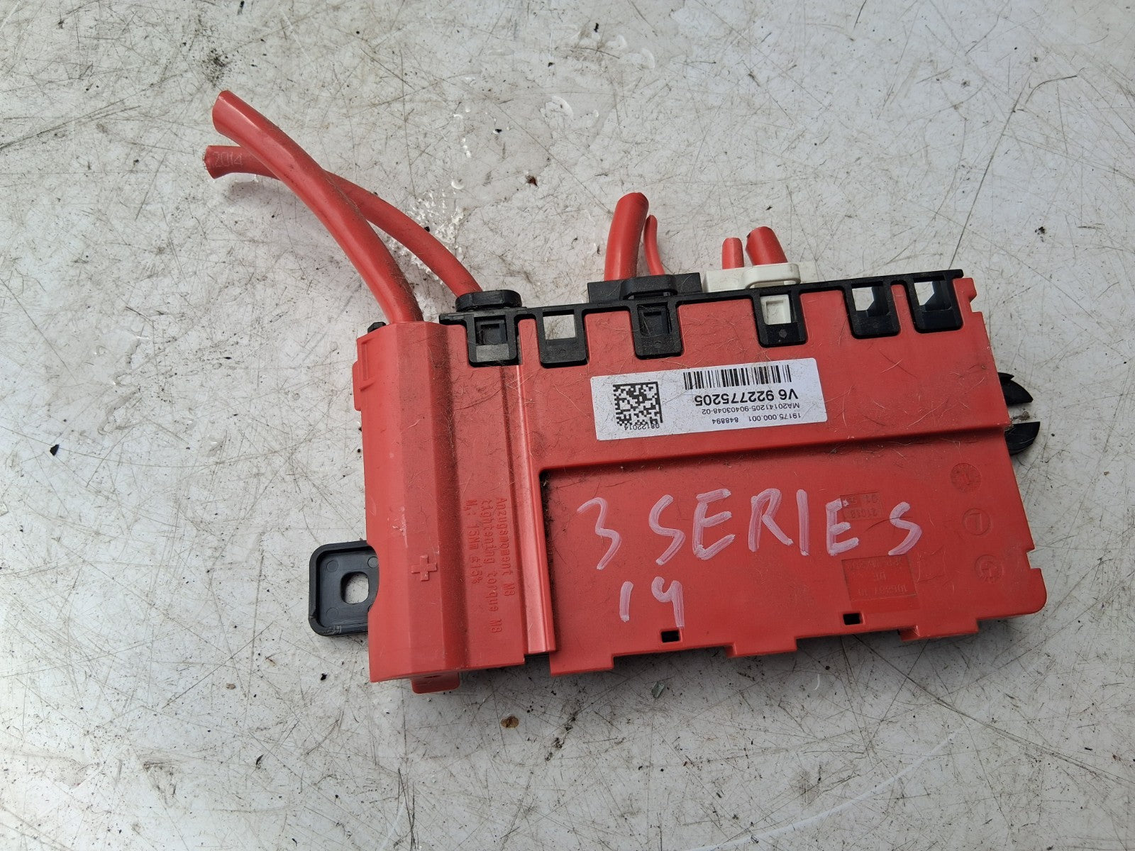 2014 BMW 3 SERIES F31 F30 POWER DISTRIBUTION FUSE BOX 9227752