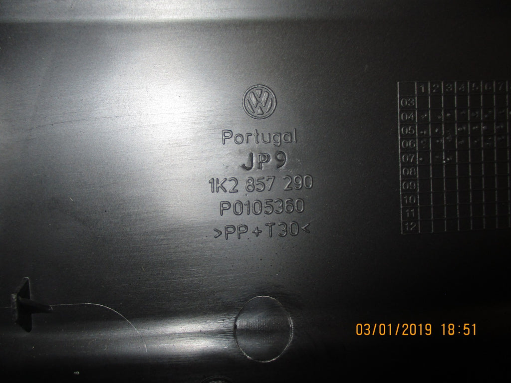 VW VOLKSWAGEN GOLF 1K MK5 GLOVE BOX STORAGE COMPARTMENT 1K2857290