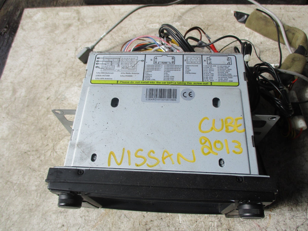 NISSAN CUBE MK3 2013 RADIO STEREO CD PLAYER SAT NAV HEAD UNIT