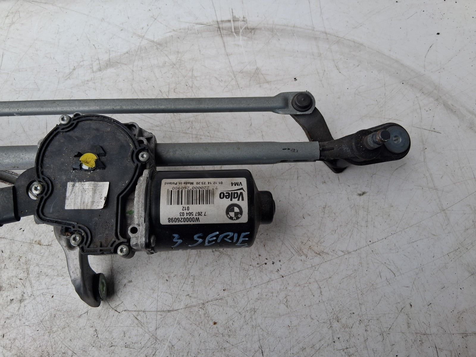 2014 BMW 3 SERIES F31 F30 FRONT WIPER MOTOR LINKAGES 7267504