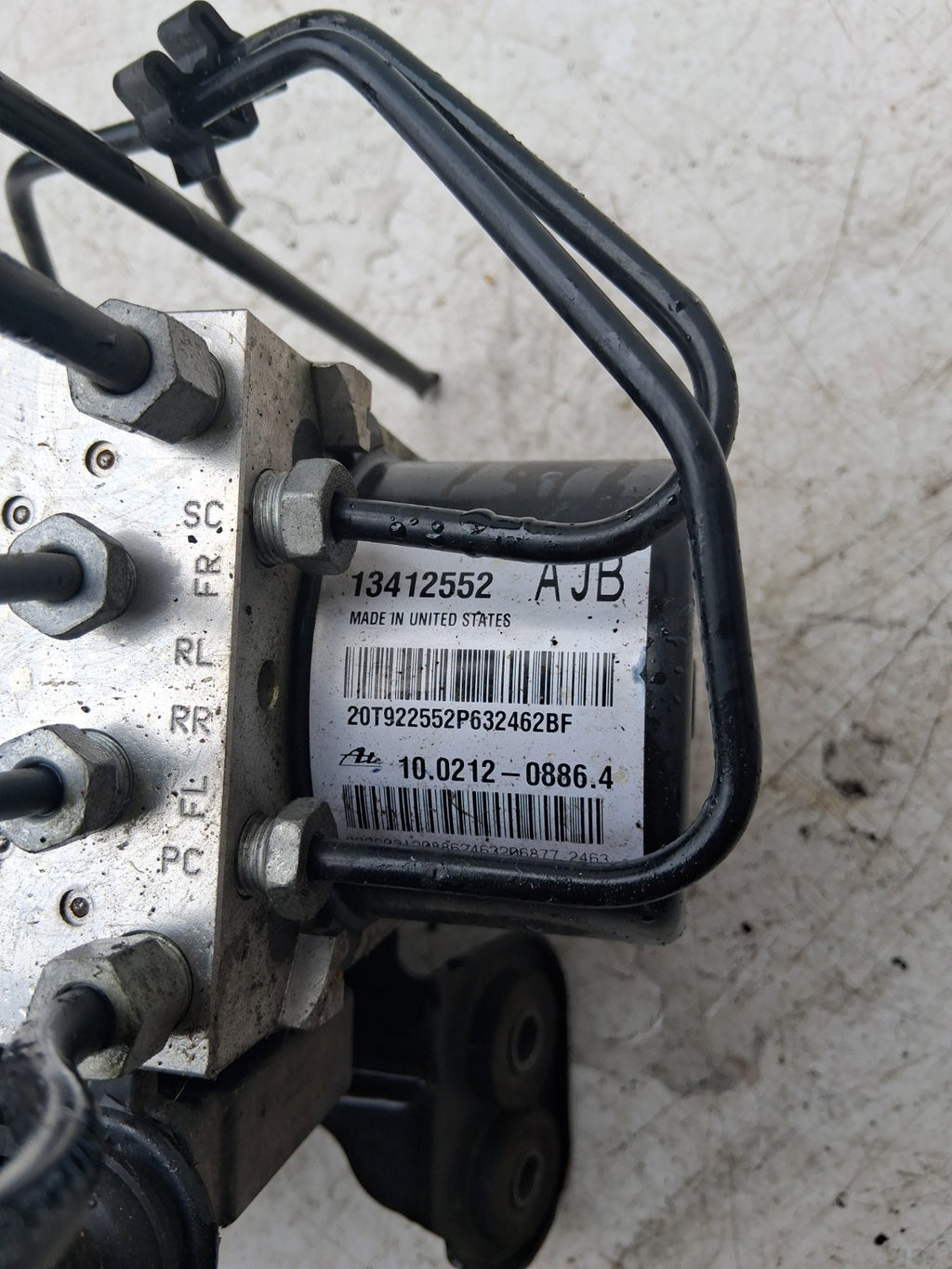 VAUXHALL ASTRA J 2013 ABS PUMP MODULE 10096145453