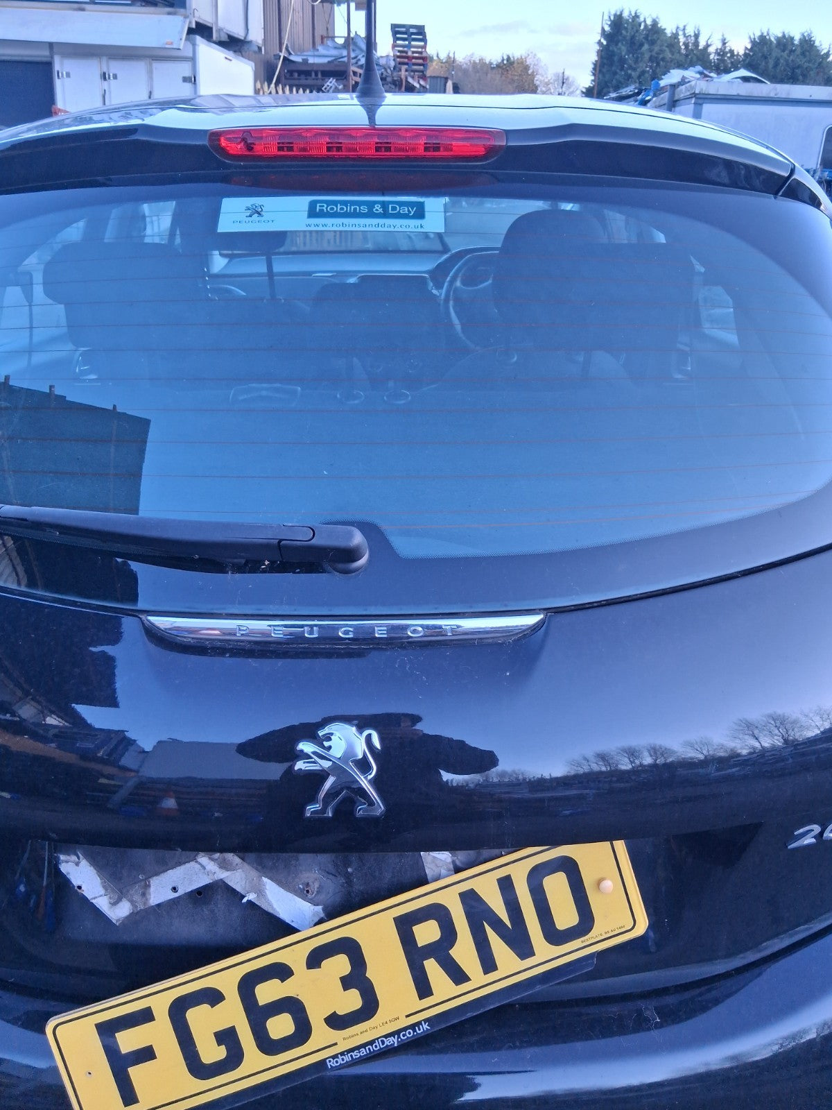 2014 PEUGEOT 208 COMPLETE REAR BOOTLID TAILGATE PEARL BLACK KTV