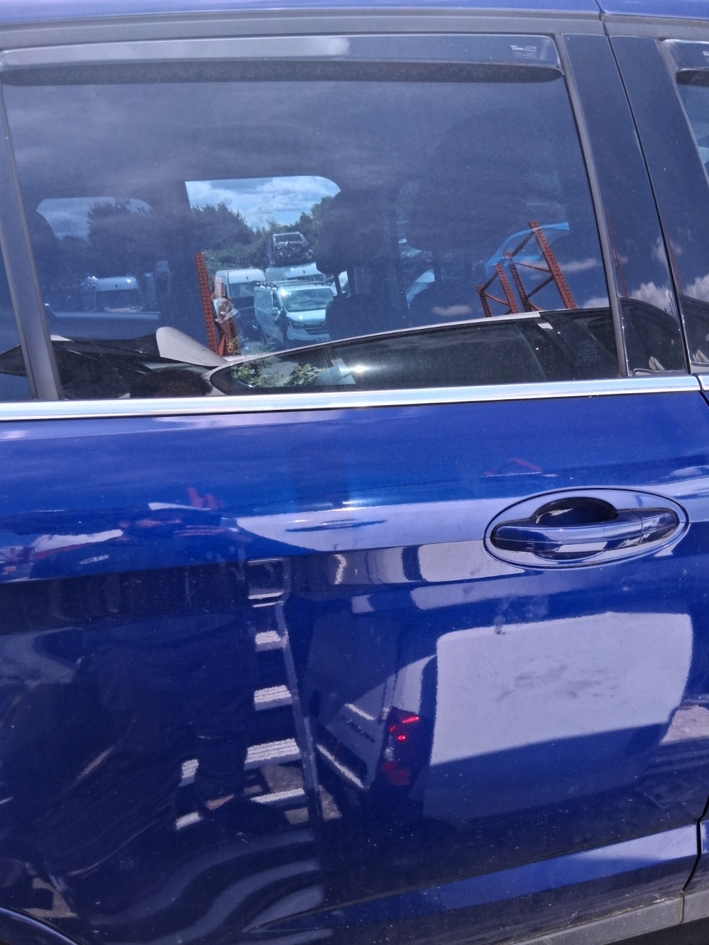 2015 FORD GRAND C MAX MK2 OSR DRIVER SIDE REAR BARE SLIDING DOOR IMPACT BLUE HE