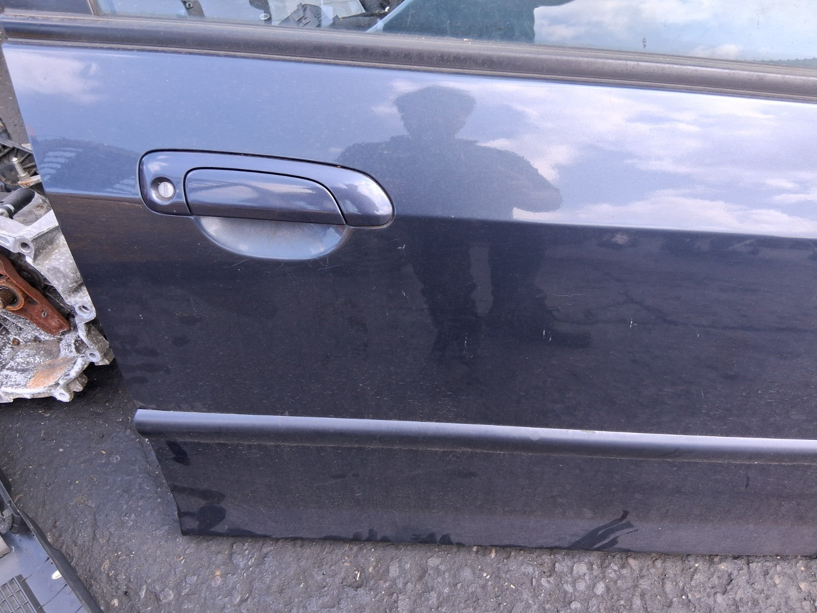 2007 HONDA JAZZ MK2 OSF DRIVER SIDE FRONT RIGHT BARE DOOR BLUE