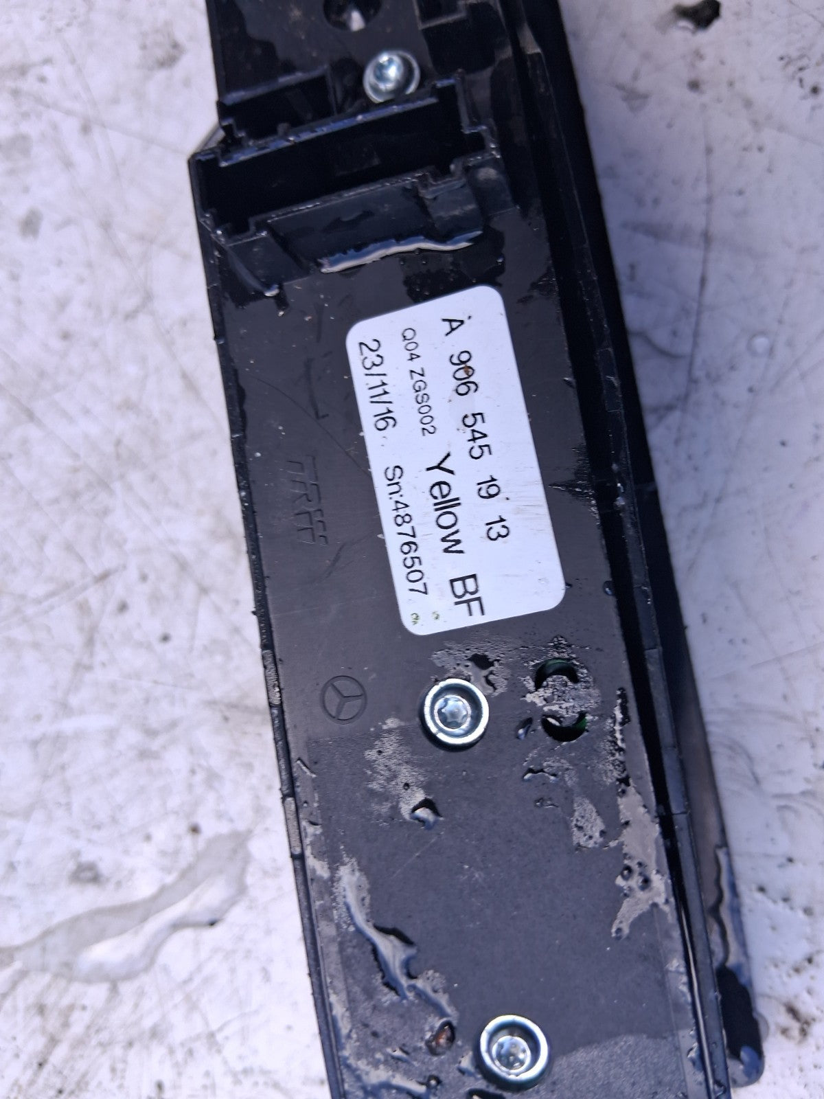 2016 MERCEDES SPRINTER W906 NSF PASSENGER SIDE LEFT WINDOW SWITCH A9065451913