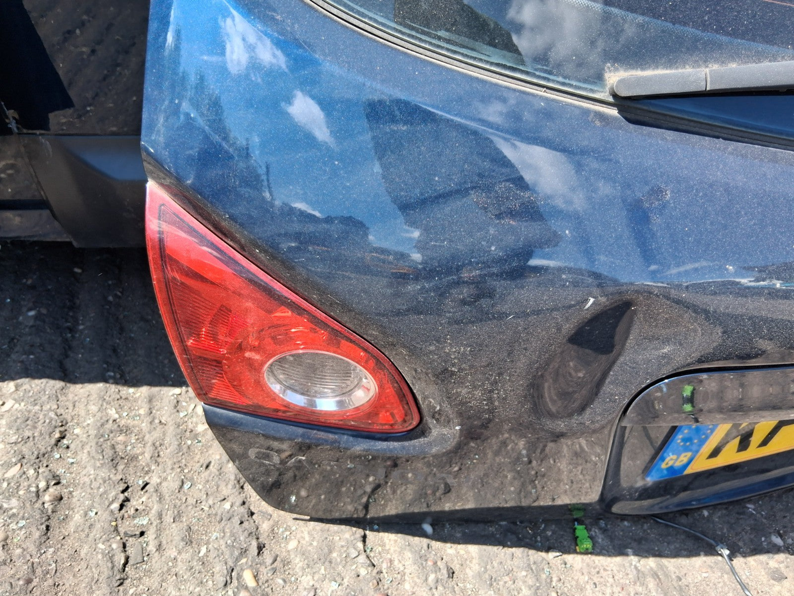 2008 NISSAN QASHQAI J10 MK1 COMPLETE TAILGATE BOOTLID BLUE