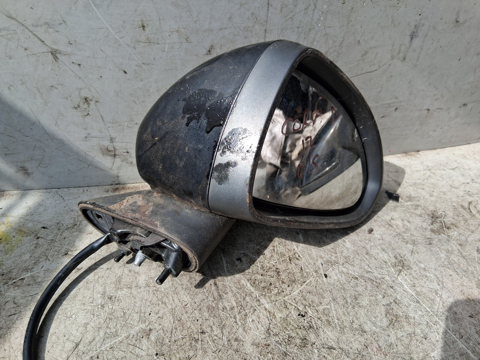 2012 VAUXHALL CORSA D OS DRIVER SIDE FRONT RIGHT WING MIRROR BLACK 468435664