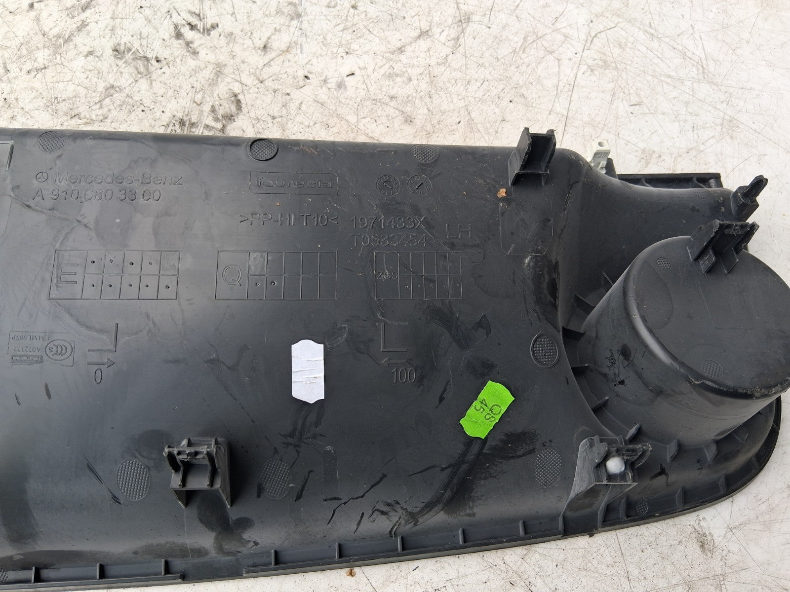 2021 MERCEDES SPRINTER W907 NSF PASSENGER SIDE DASH STORAGE TRIM A9106803300