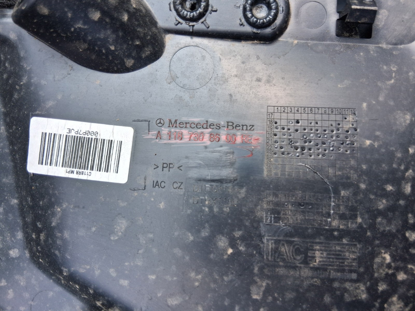 2023 MERCEDES CLA C118 OSR DRIVER SIDE REAR RIGHT DOOR CARD PANEL A1187308600
