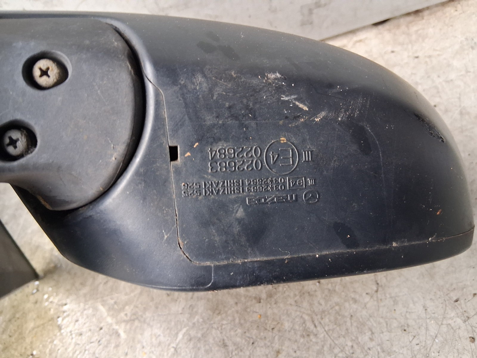 2008 MAZDA 6 NSF PASSENGER SIDE FRONT WING MIRROR GREY E4022683