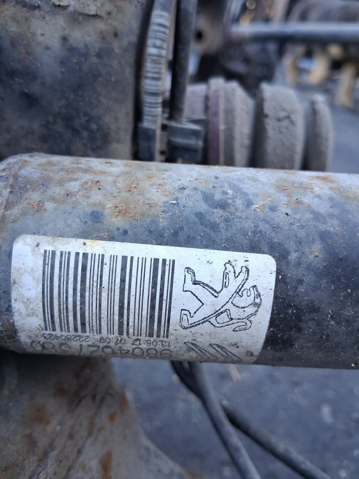 2012 PEUGEOT 208 COMPLETE REAR AXLE DISC TYPE