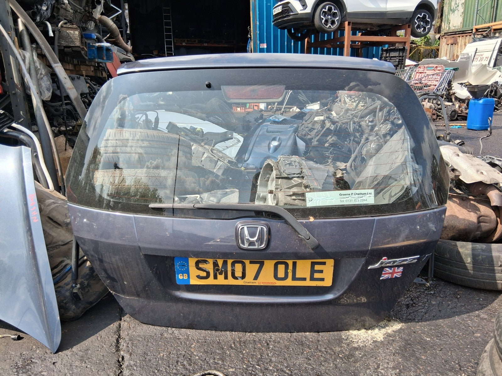 2007 HONDA JAZZ MK2 REAR BOOTLID TAILGATE BLUE