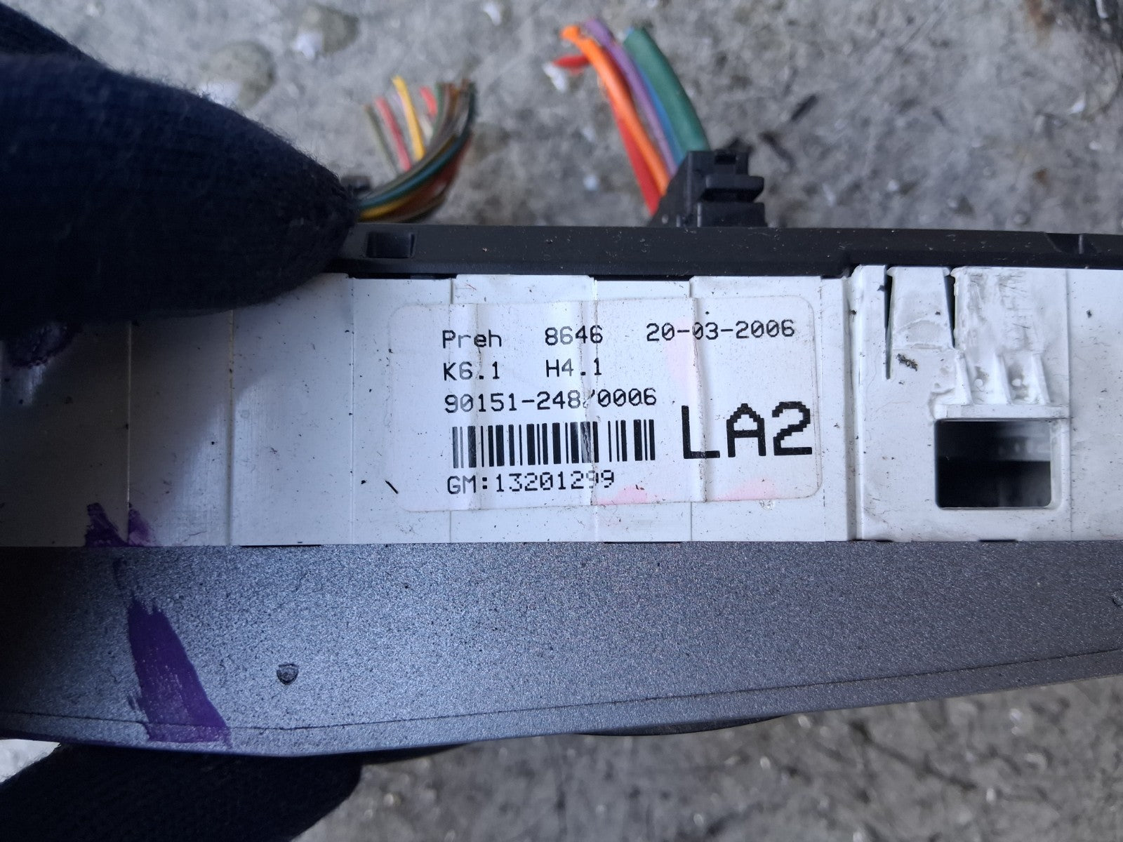 VAUXHALL ASTRA H 2006 AC HEATER CLIMATE CONTROL UNIT 13201299