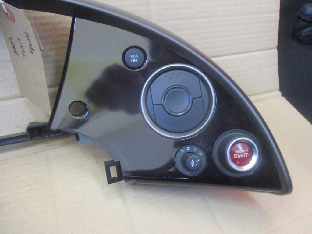 HONDA CIVIC MK8 2008 DASH SWITCH TRIM PANEL VENTS START BUTTON BLACK 79600SMJE4