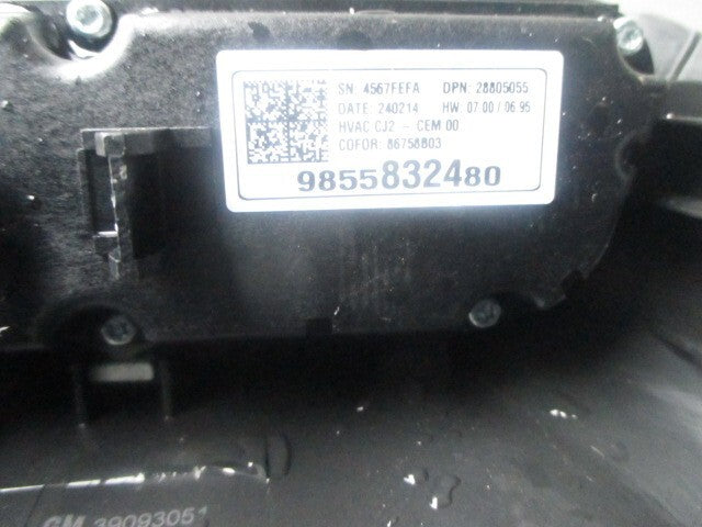 2024 VAUXHALL CROSSLAND HEATER AC CLIMATE CONTROL SWITCH 9855832480