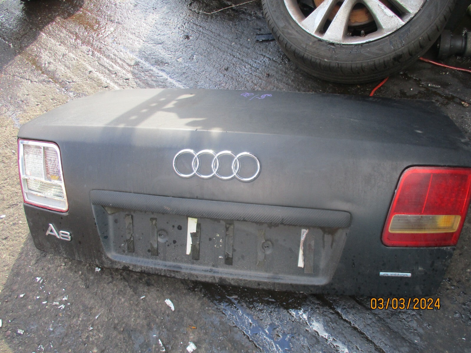 AUDI A8 D3 4E 2008 SALOON REAR COMPLETE TAILGATE BOOTLID MATT BLACK