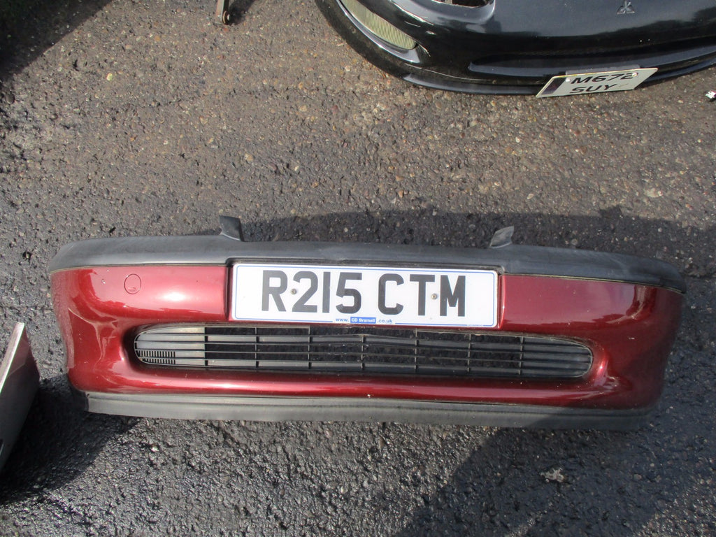 VAUXHALL VECTRA B ESTATE 1997 COMPLETE FRONT BUMPER WITH GRILLS BURGUNDY