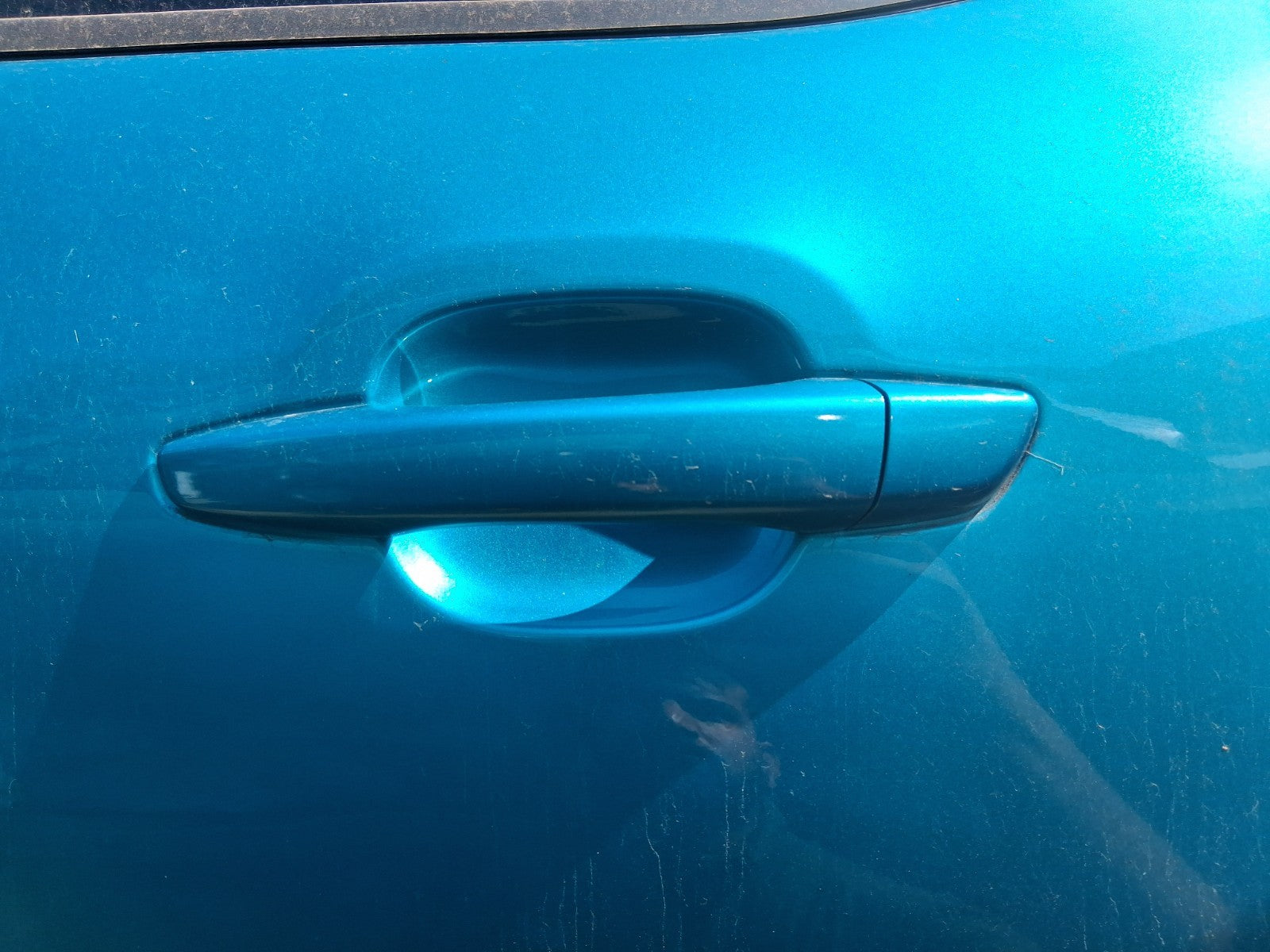 2023 CITREOEN C3 MK3 NSR PASSENGER SIDE REAR DOOR HANDLE SPRING BLUE MET EWJ
