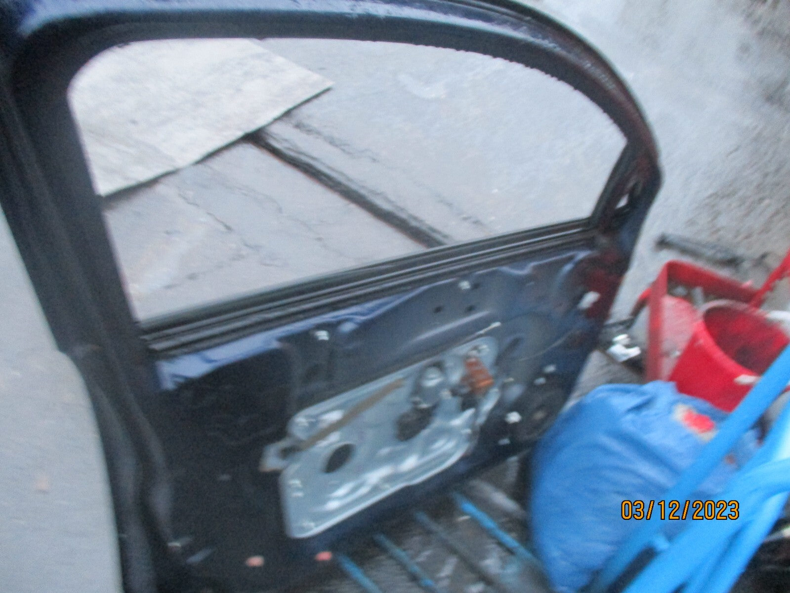 2009 NISSAN QASHQAI J10 NSF PASSENGER SIDE FRONT COMPLETE DOOR BLUE