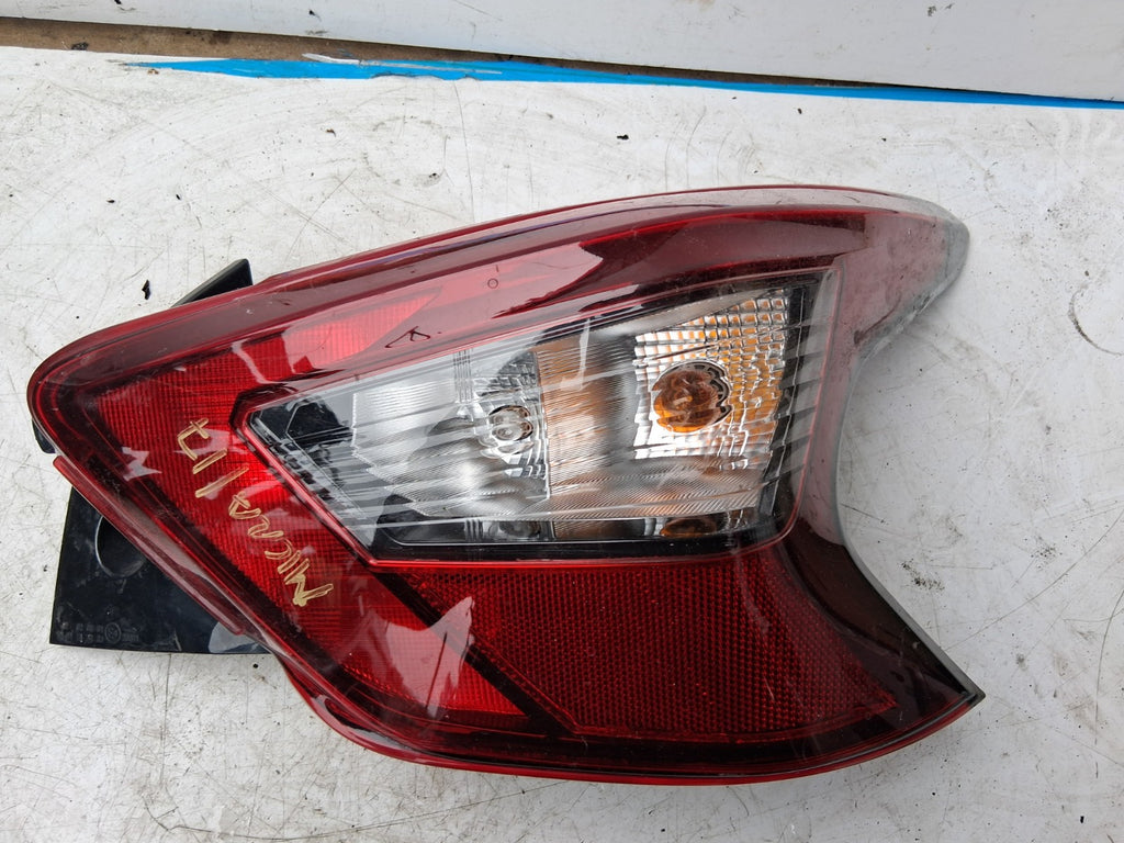 2017 NISSAN MICRA K14 OSR DRIVER SIDE REAR RIGHT TAIL LIGHT LAMP
