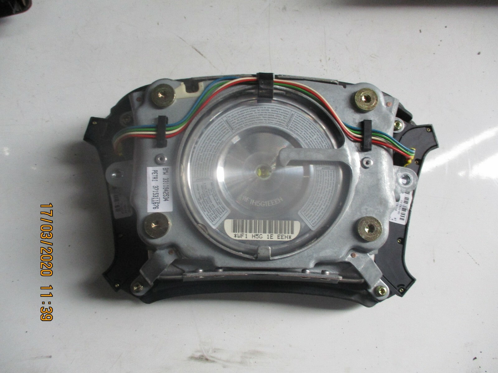 BMW 5 SERIES E39 1997 STEERING WHEEL AIRBAG SAFETY BAG 3310942534