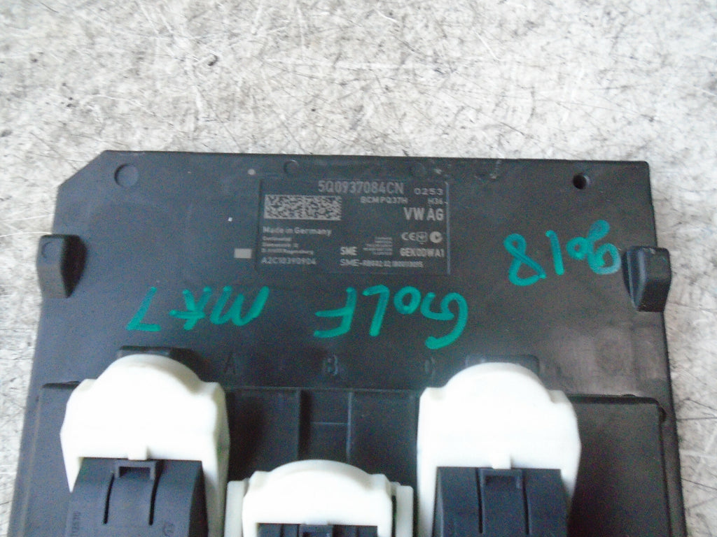 2018 VOLKSWAGEN GOLF MK7 2.0 AUTO BCM BODY CONTROL MODULE 5Q0937084CN